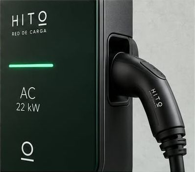 Detalle del cargador AC de 22 kW HITO